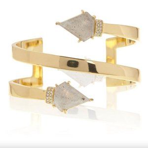 LUV AJ Moonstone Coil Cuff Bracelet